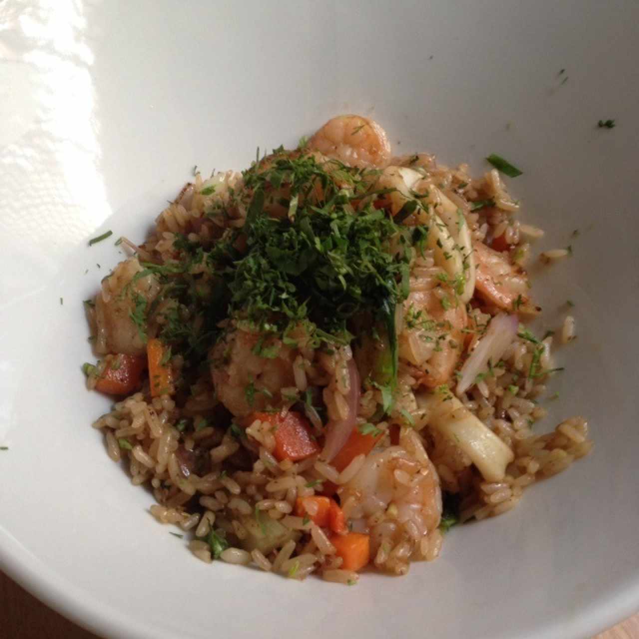 arroz camarones