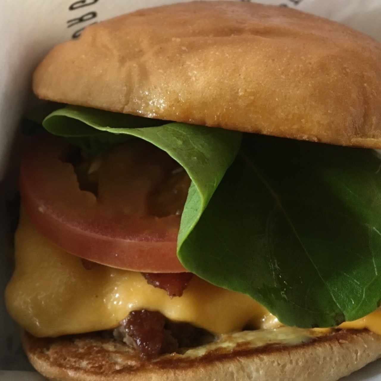 Sencilla con queso y tocineta 