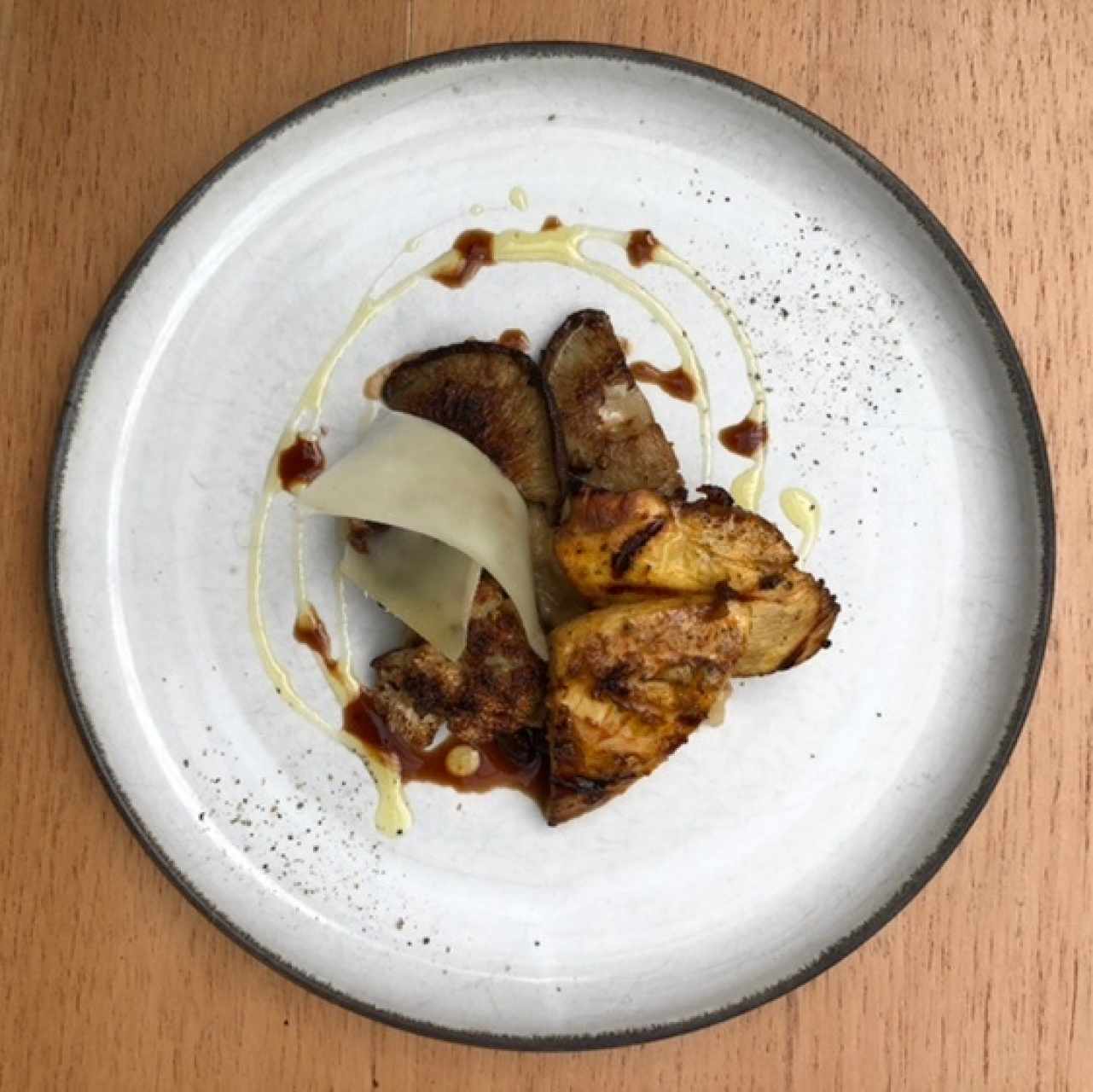 Setas con pollo