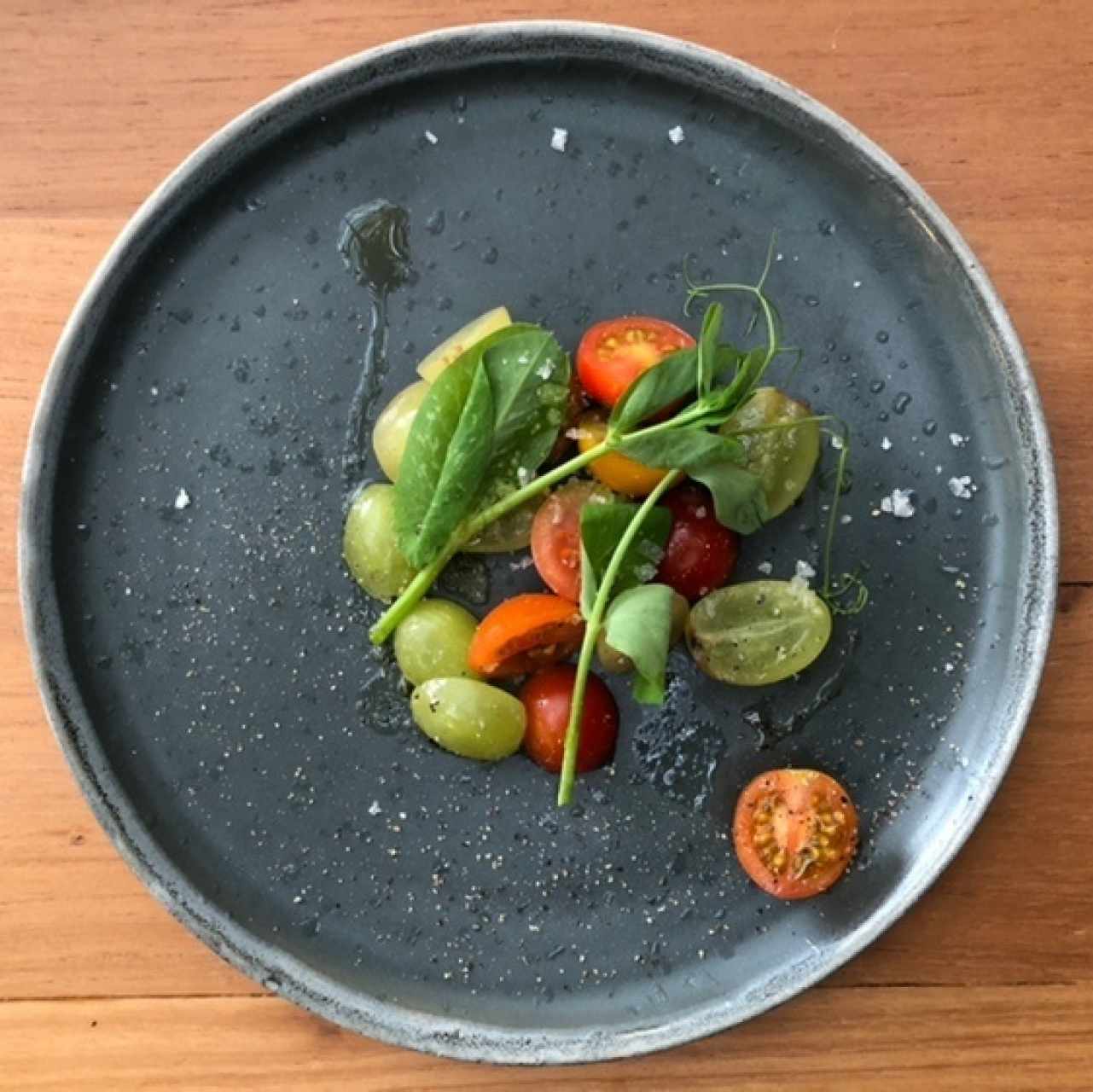 Tomates con uvas