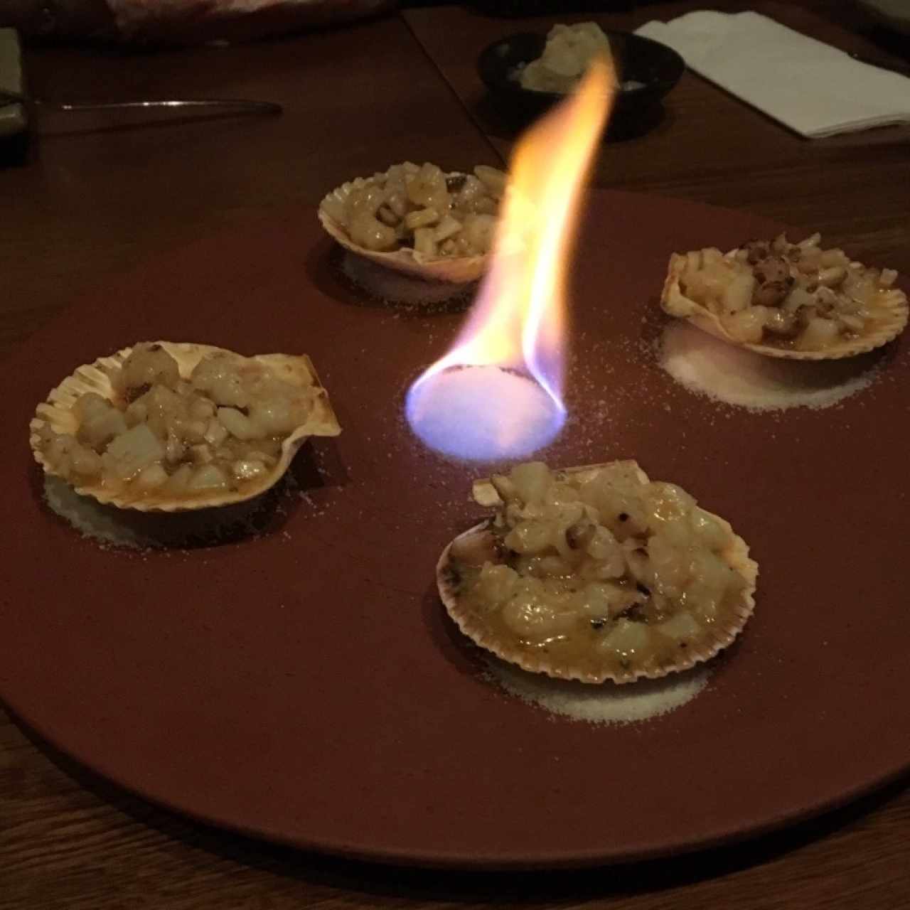 Mariscos al fuego 