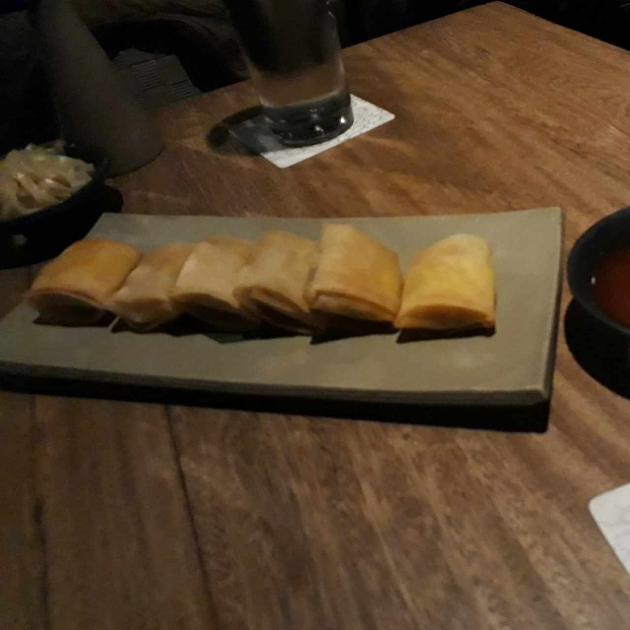 jaiba con queso crema y mani