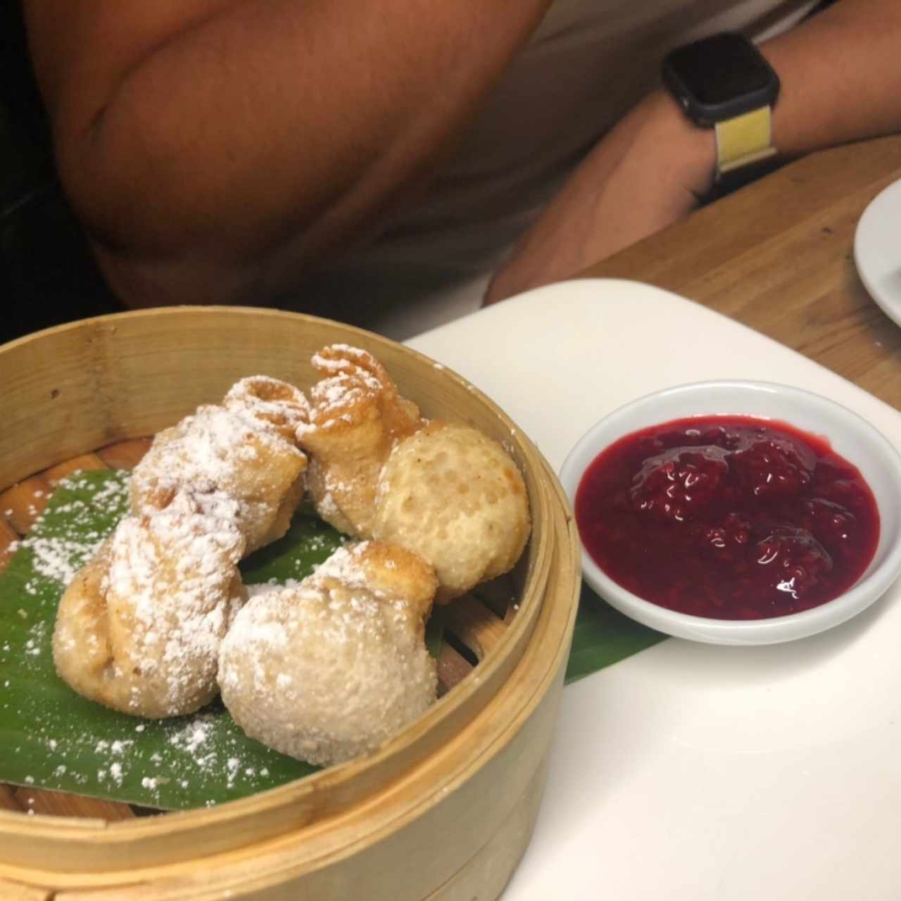 dumplings rellenos de arequipe