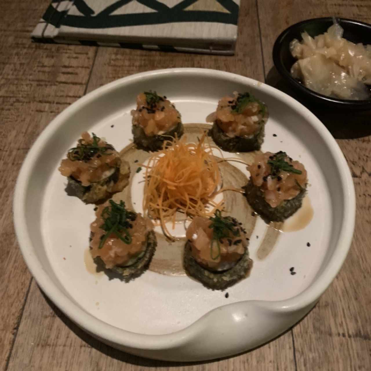 Sushi Langostino y salmon