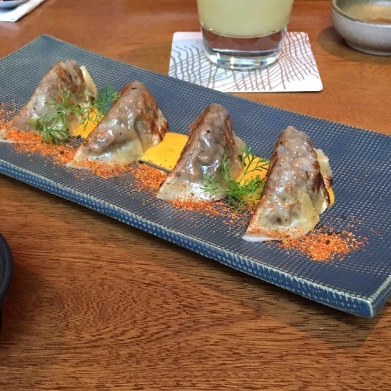 Gyozas de pato confitado