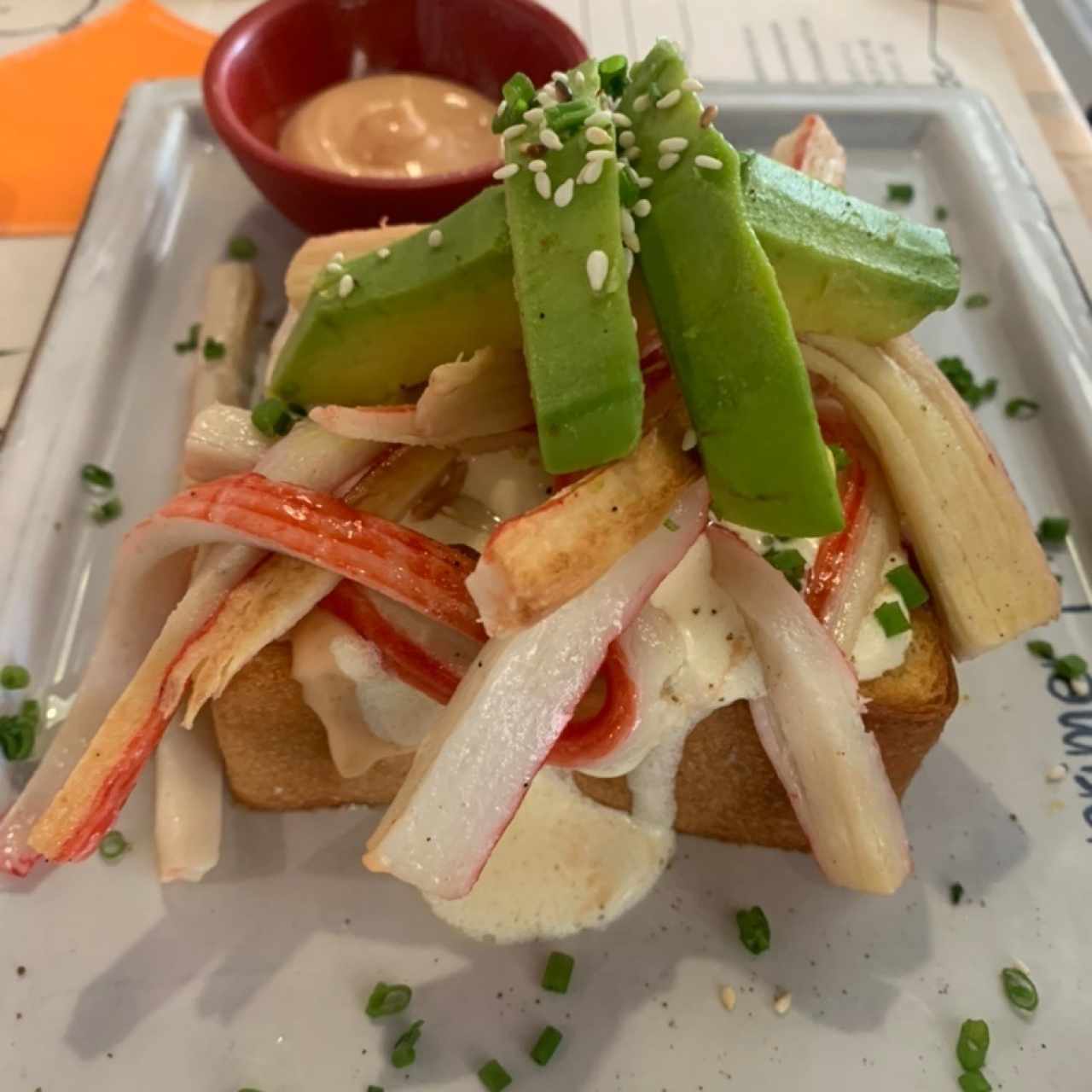 Tostada palmito el cangrejo