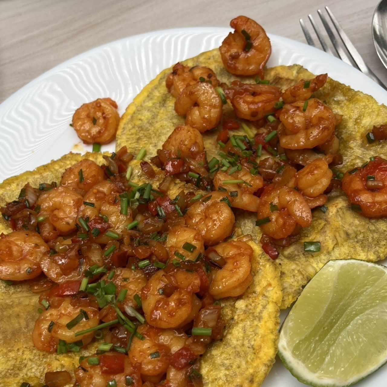 Patacon con camaron