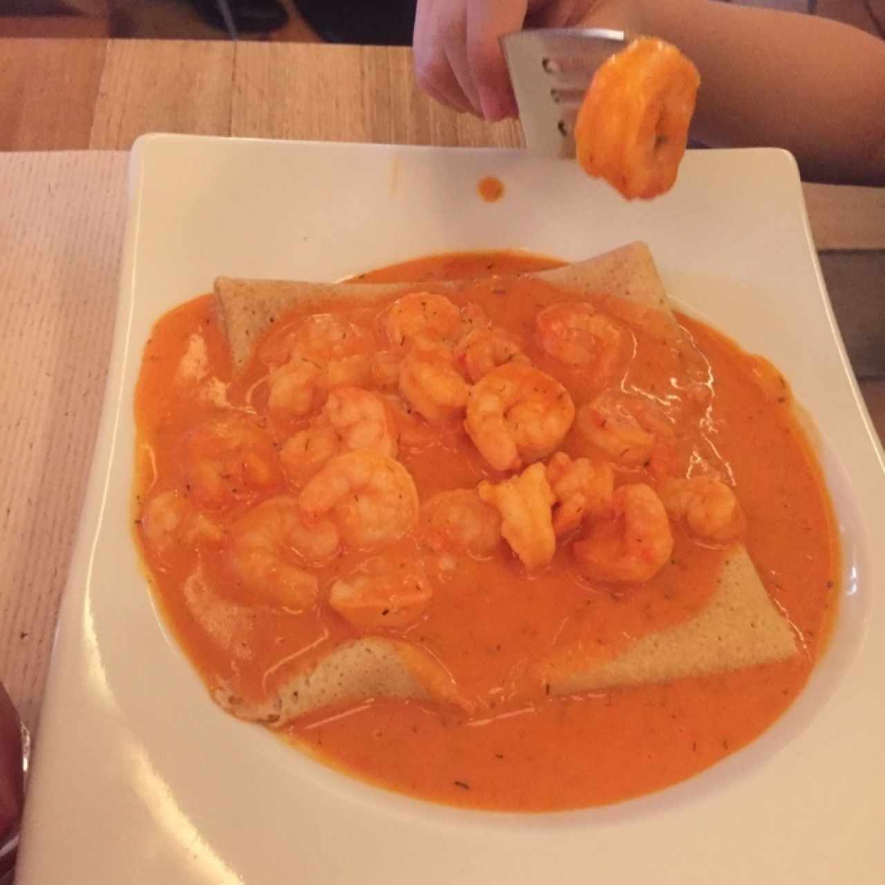 Camarones en salsa Marco Polo