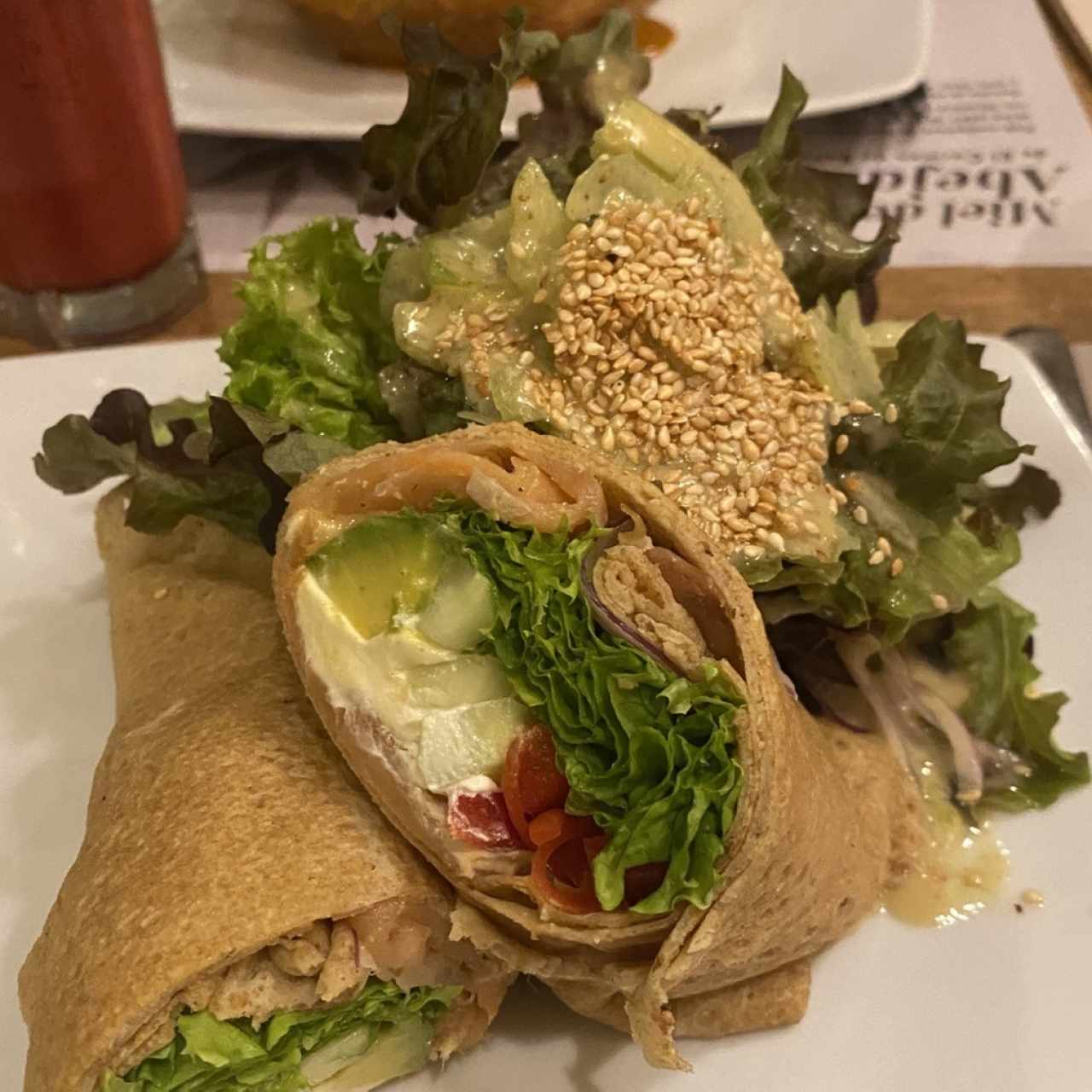 Crepe de Salmon y ensalada