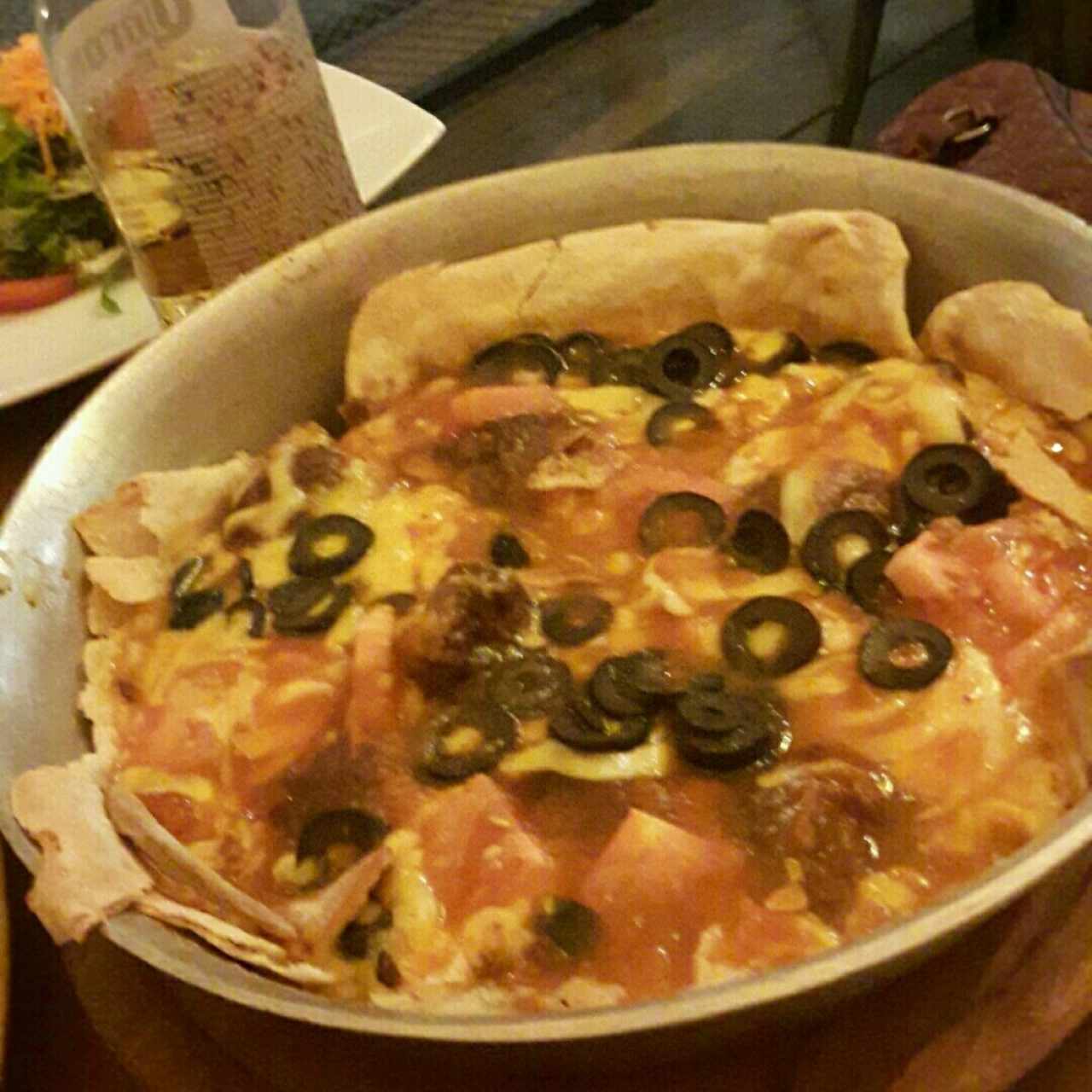 Pizza  de meatballs 