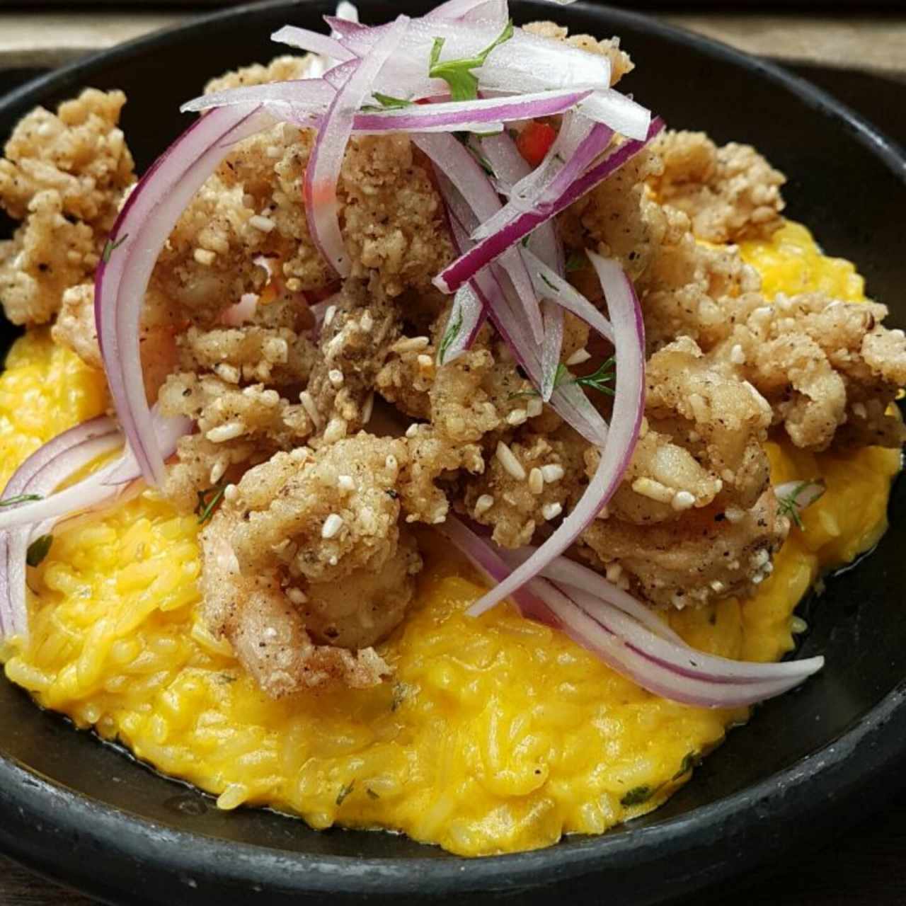 arroz cremoso de ají amarillo