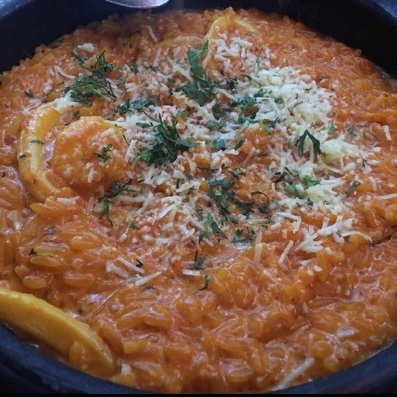 Arroz Caldoso de Mariscos y Calamares