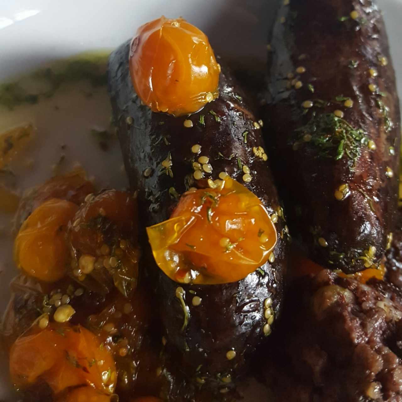 Morcillas con uchuvas