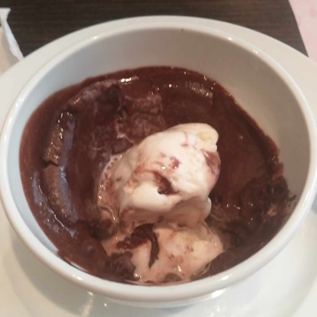 volcan de chocolate, me lo tuve que comer