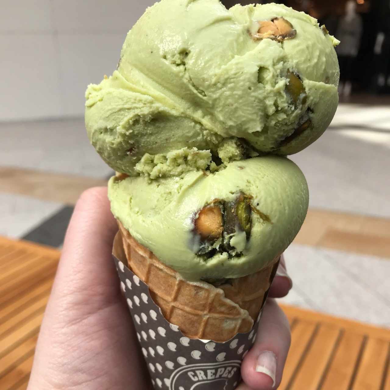 helado de pistacho