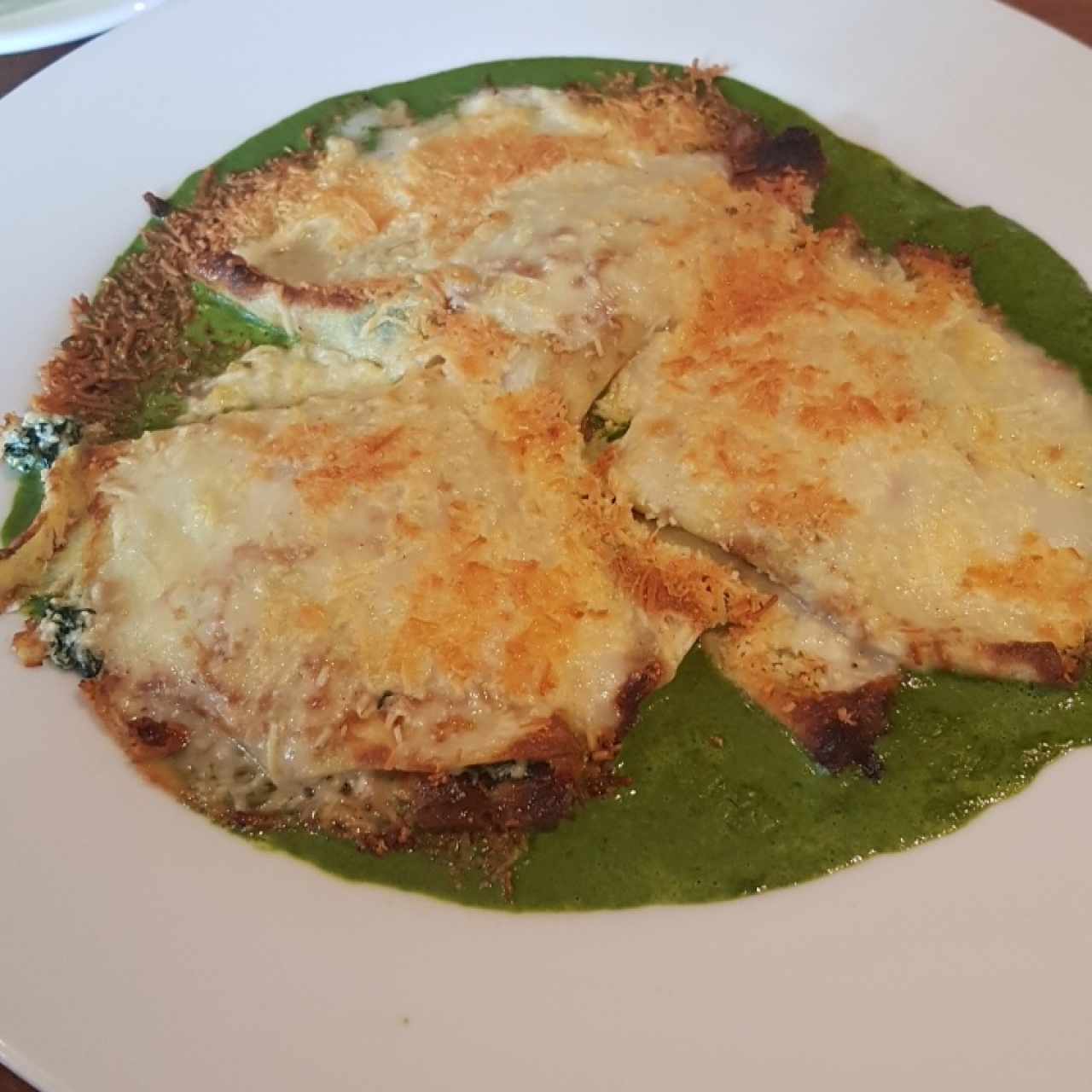 crepe de espinaca y ricotta