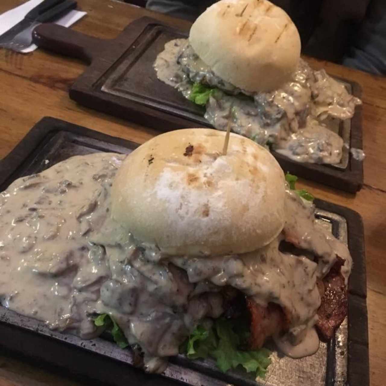 champiñoes y tocineta 