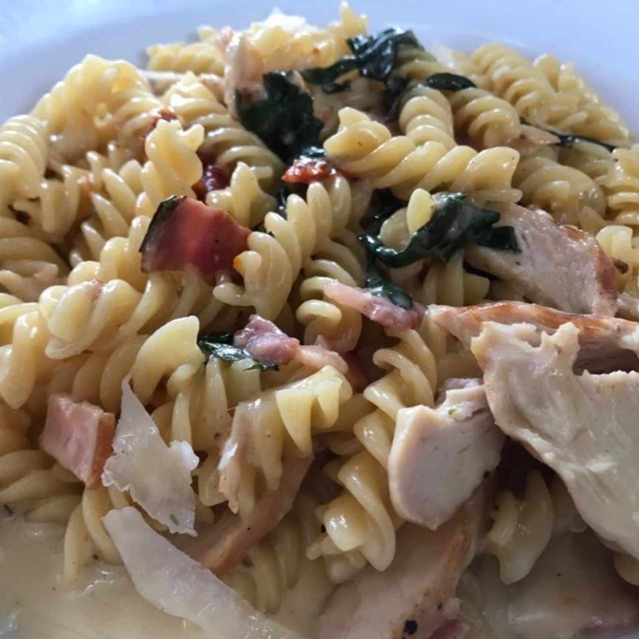 Fusilli Pollo Tocineta