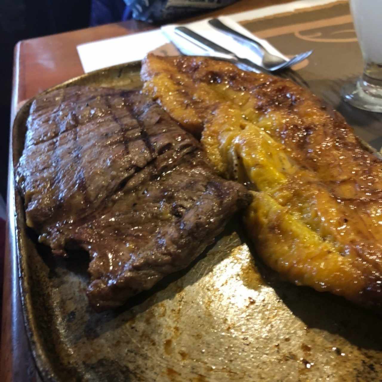 lomo bonga con platano maduro 