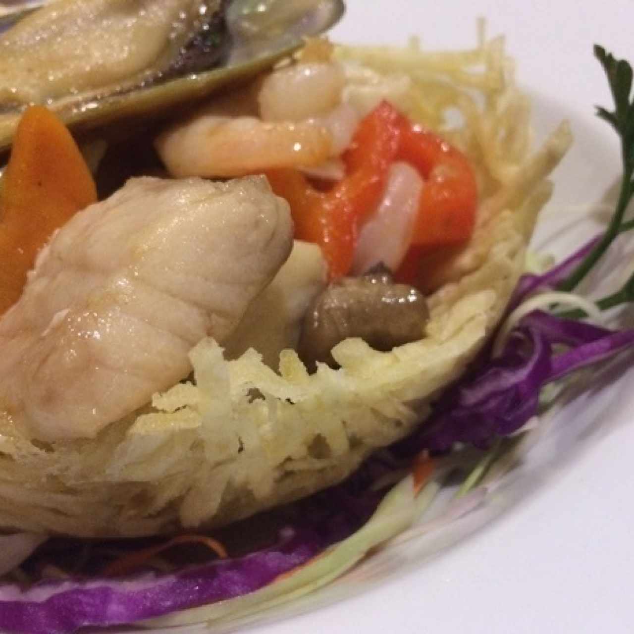 Nido de mariscos 