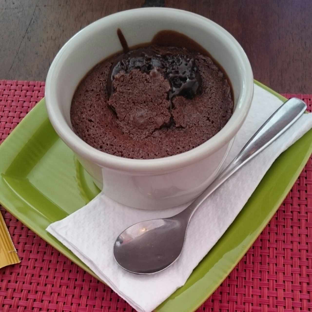 volcán de chocolate