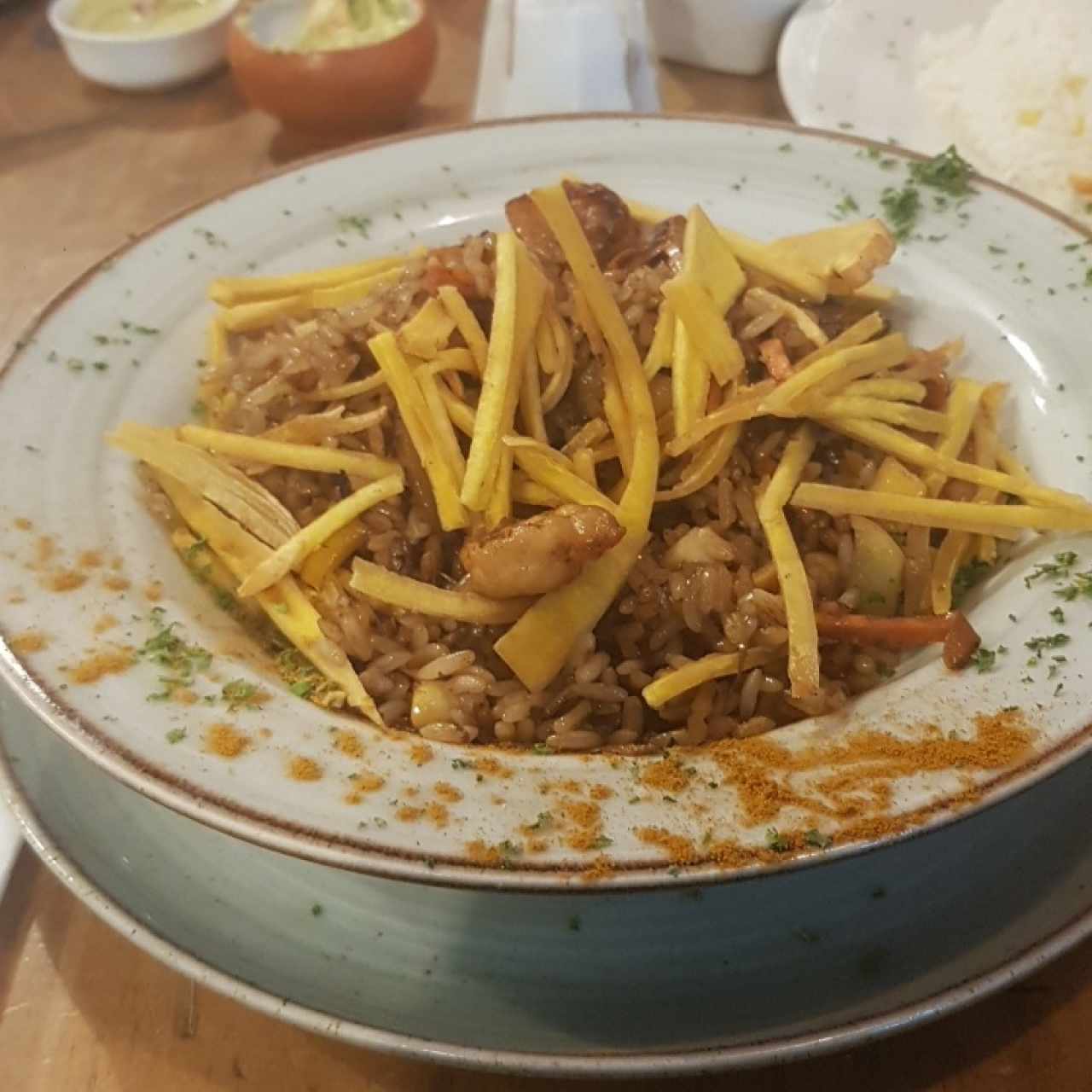 Arroz Wanka con camarones 