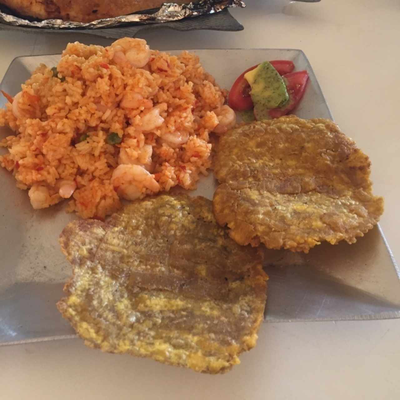 Arroz con camarones 