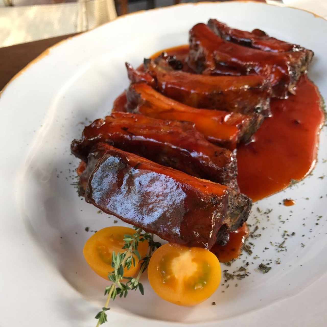 costillas bbq