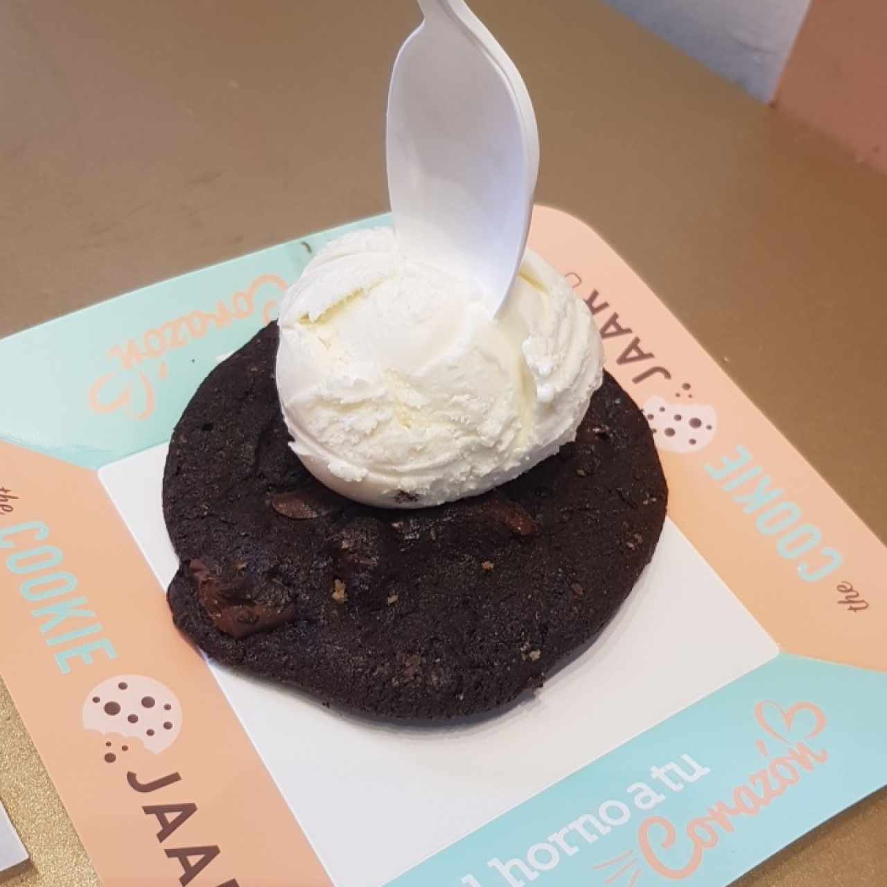 doble chocolate con helado