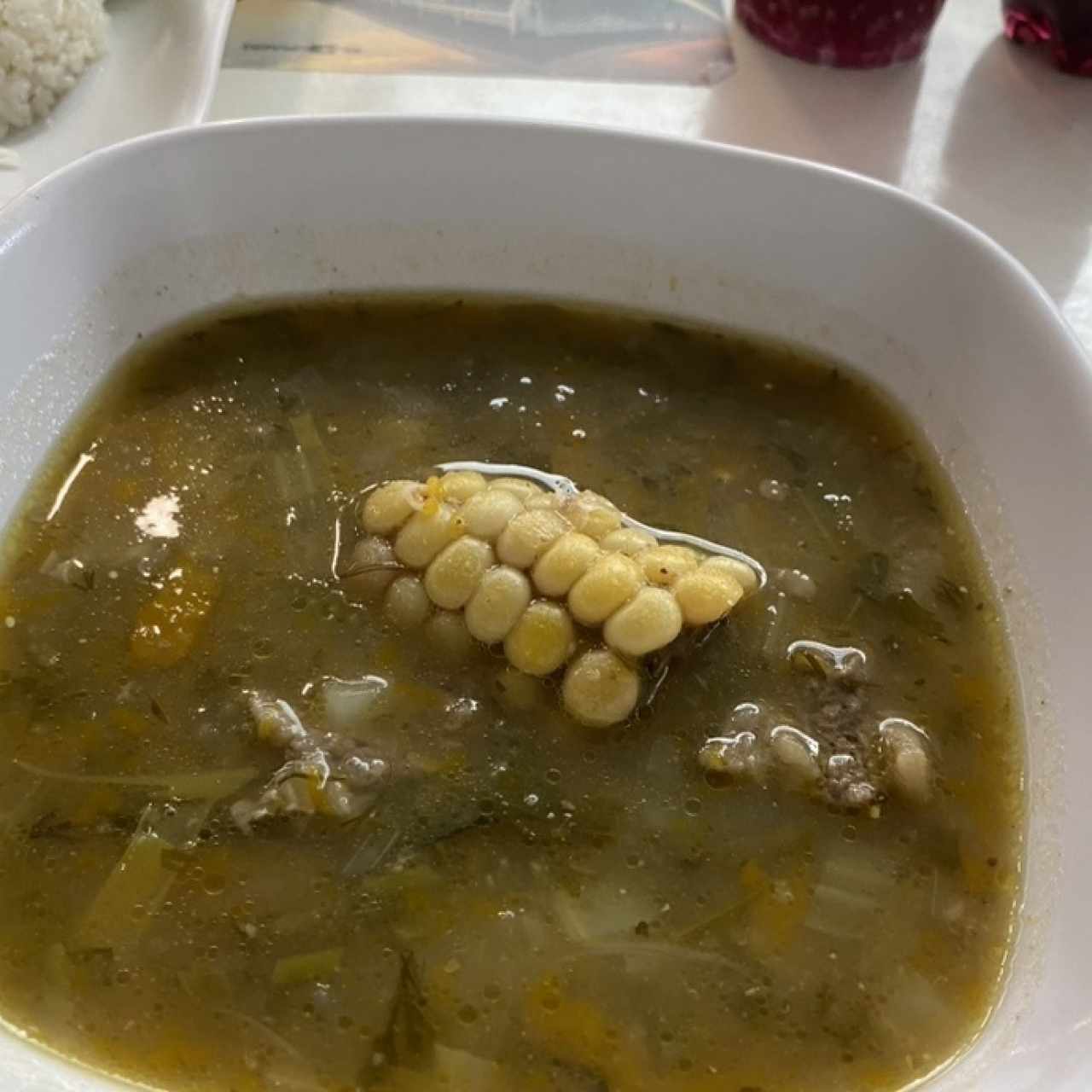 Sopa vegetales y carne