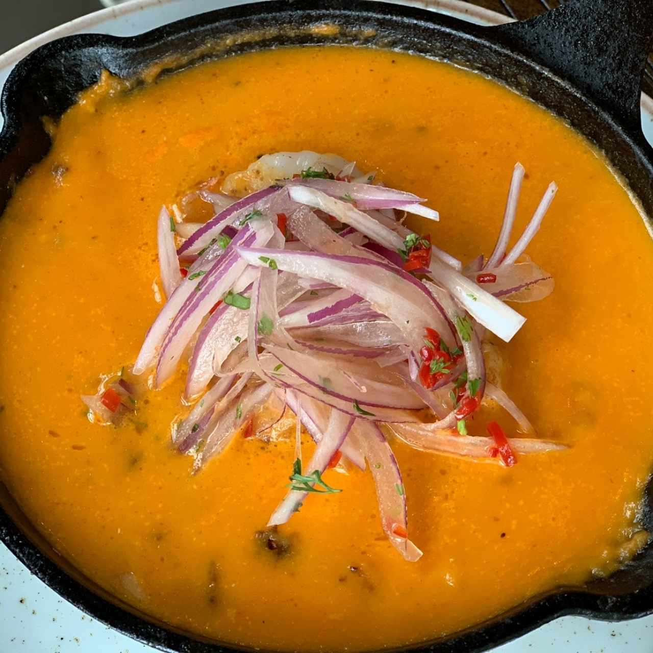 calderera de mariscos