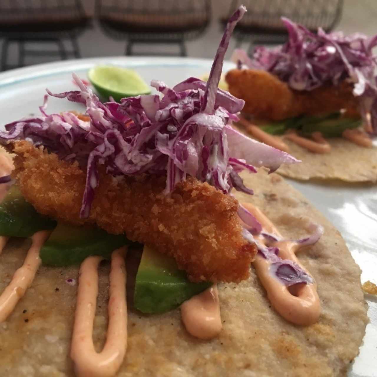 Taco de langostino