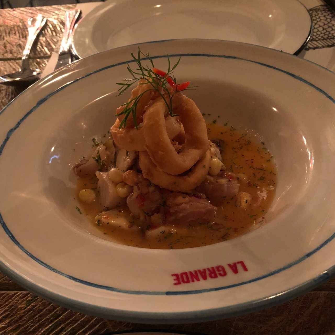 Ceviche dos texturas 