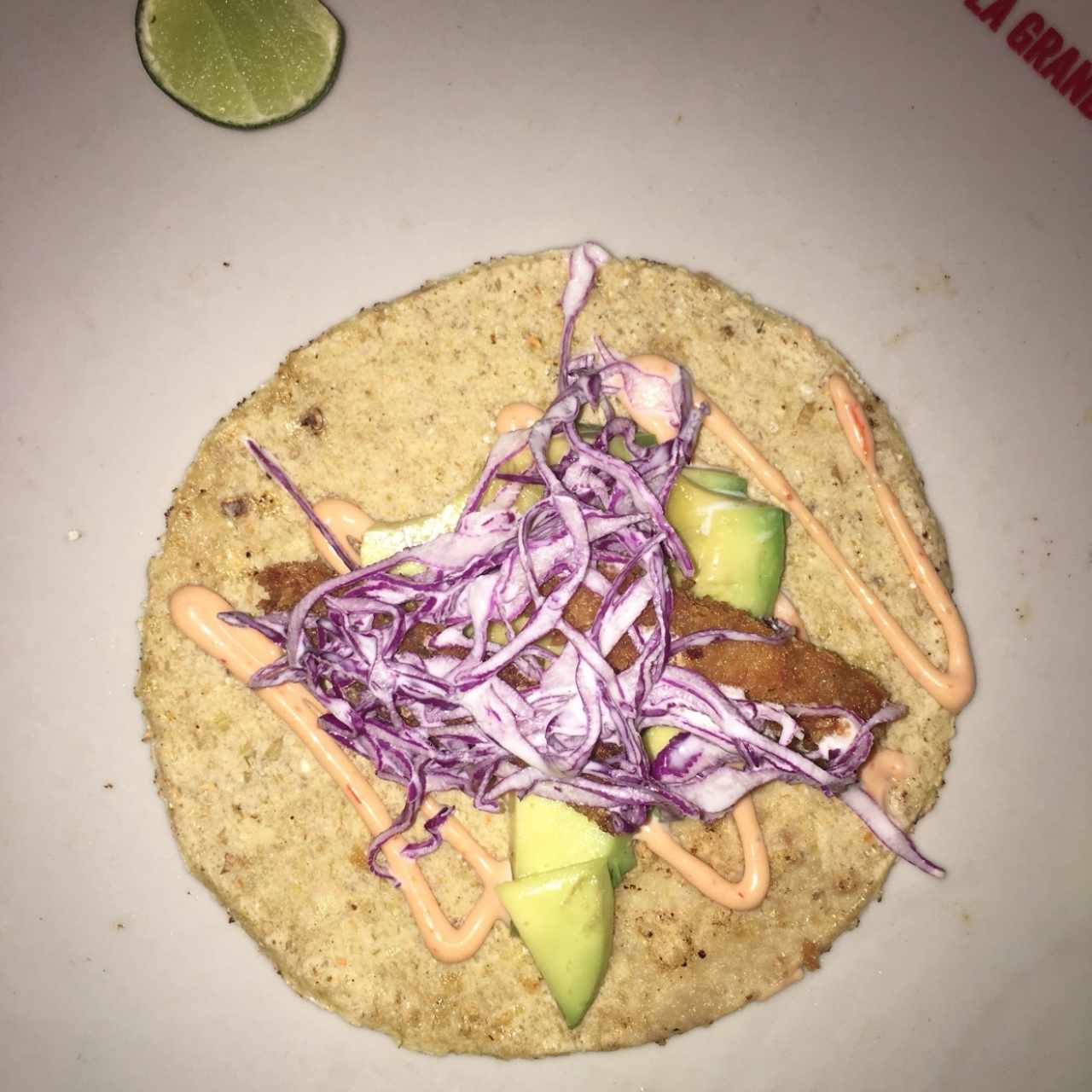 taco de langostino achicharrado