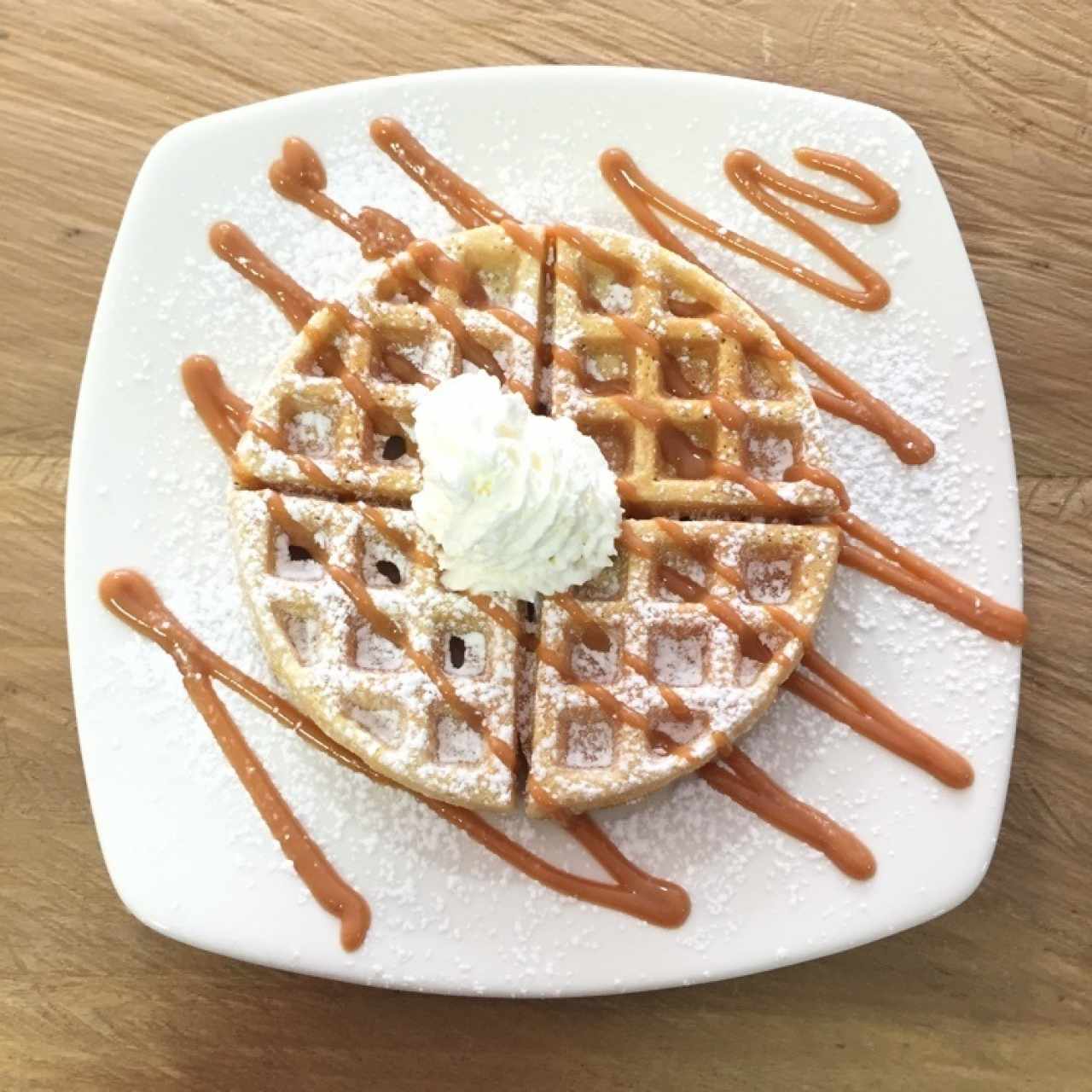wafles con crema
