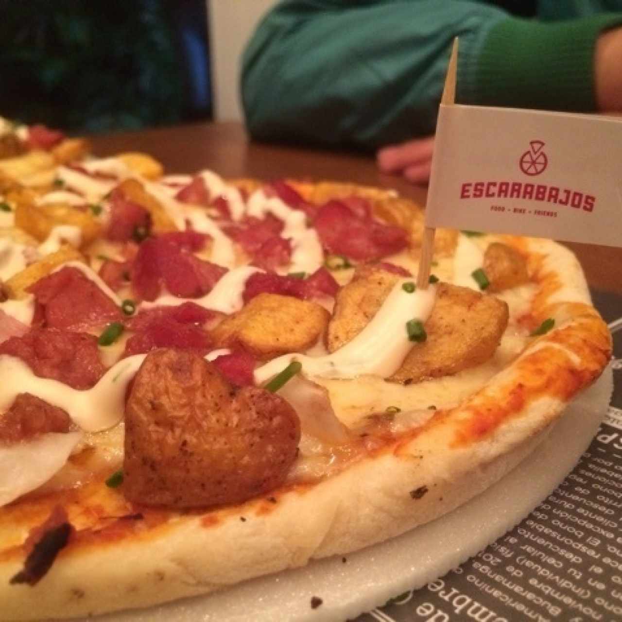 Pizza papa criolla con costilla