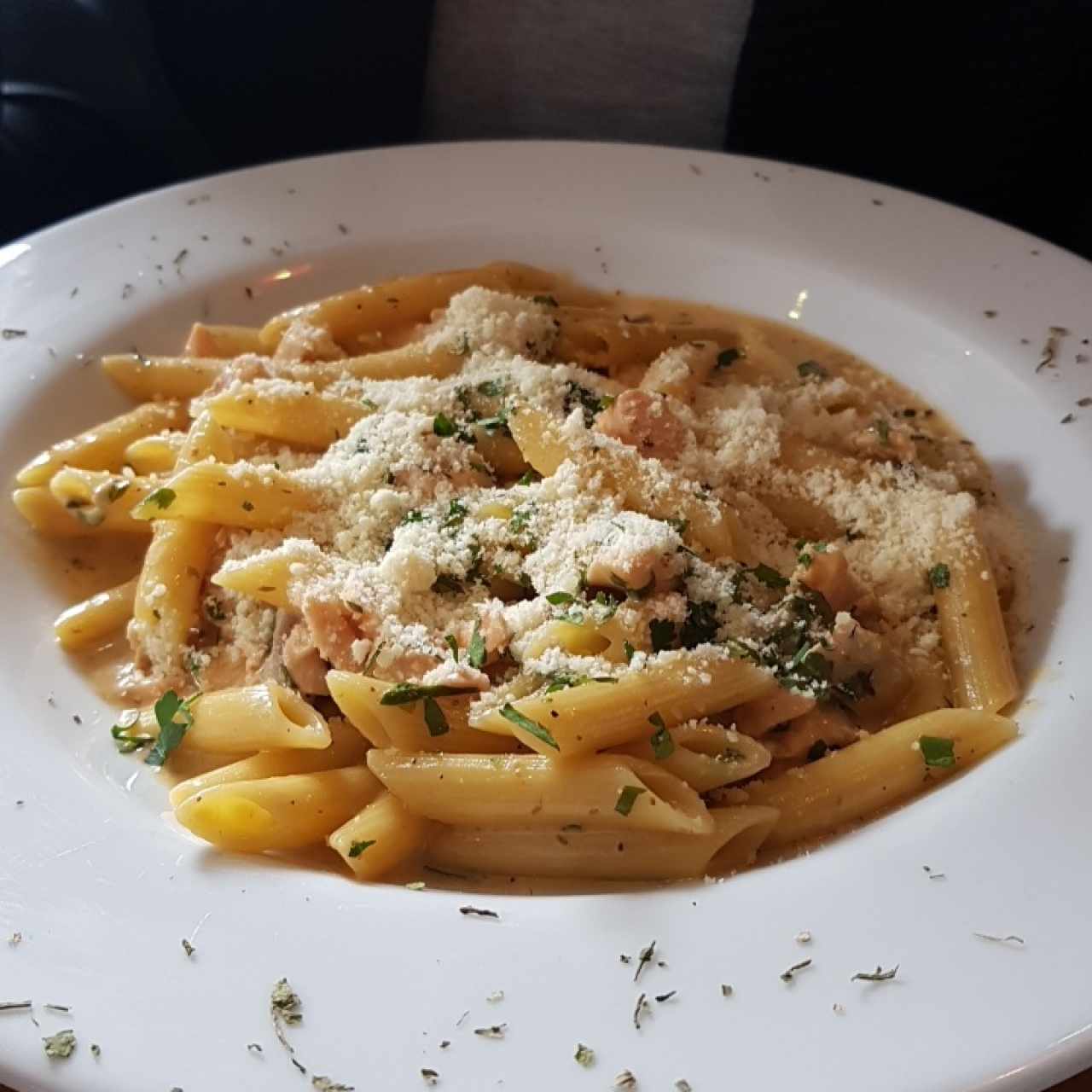 penne con salmon