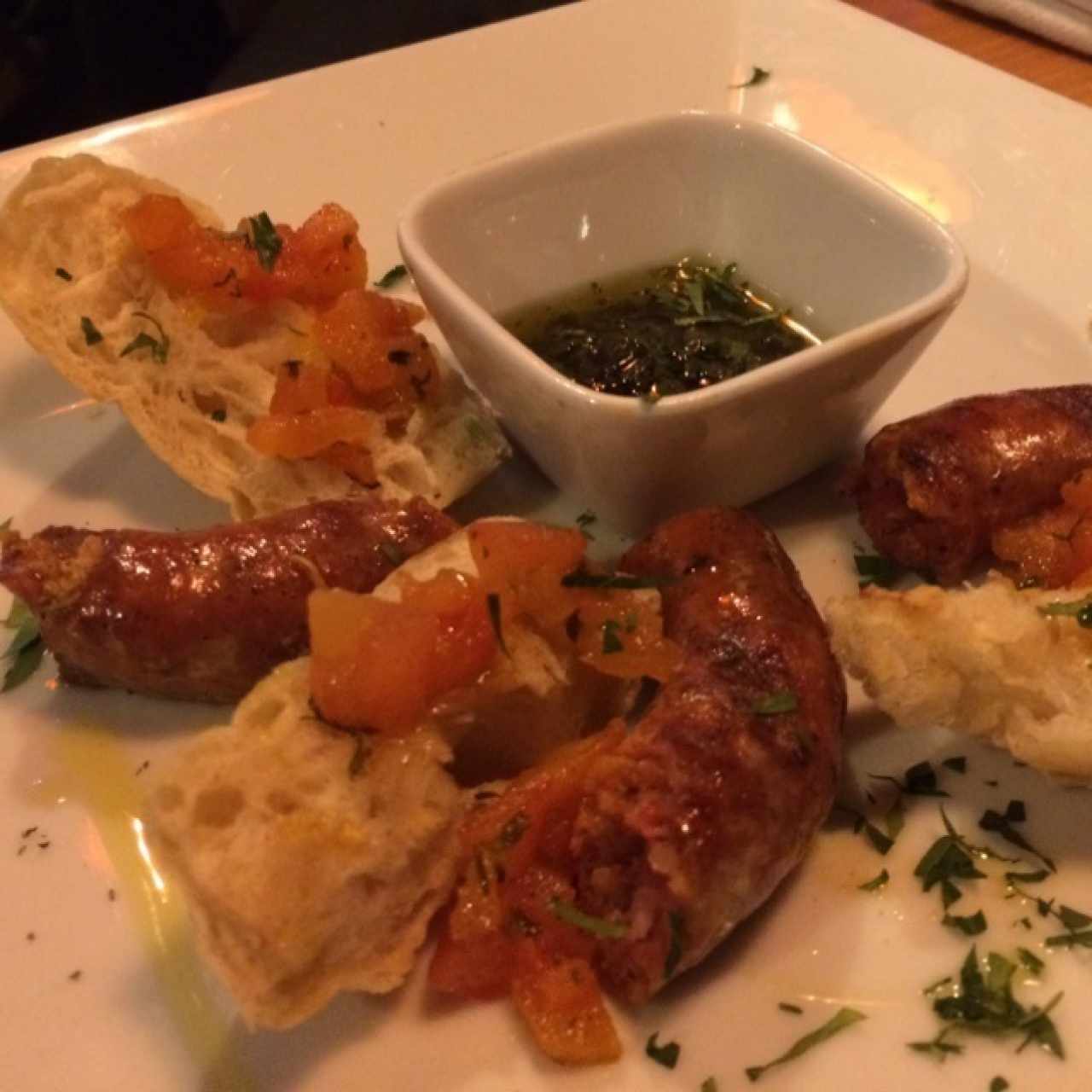 chistorra con chimichurri (entrada)