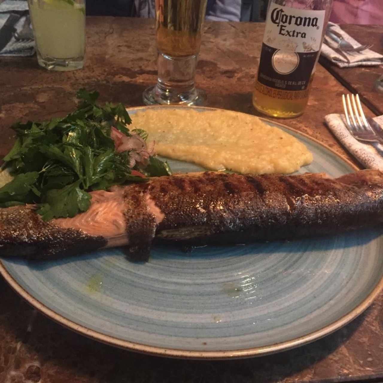 trucha a la parrilla