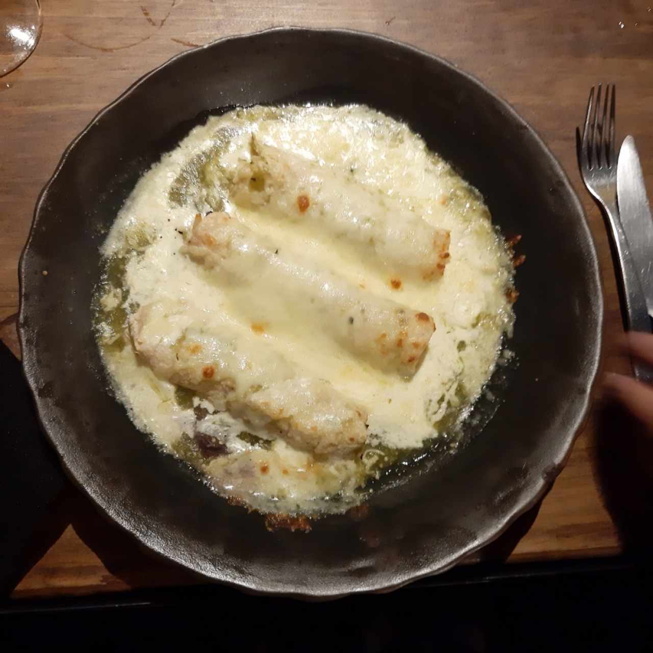 Enchiladas en salsa verde