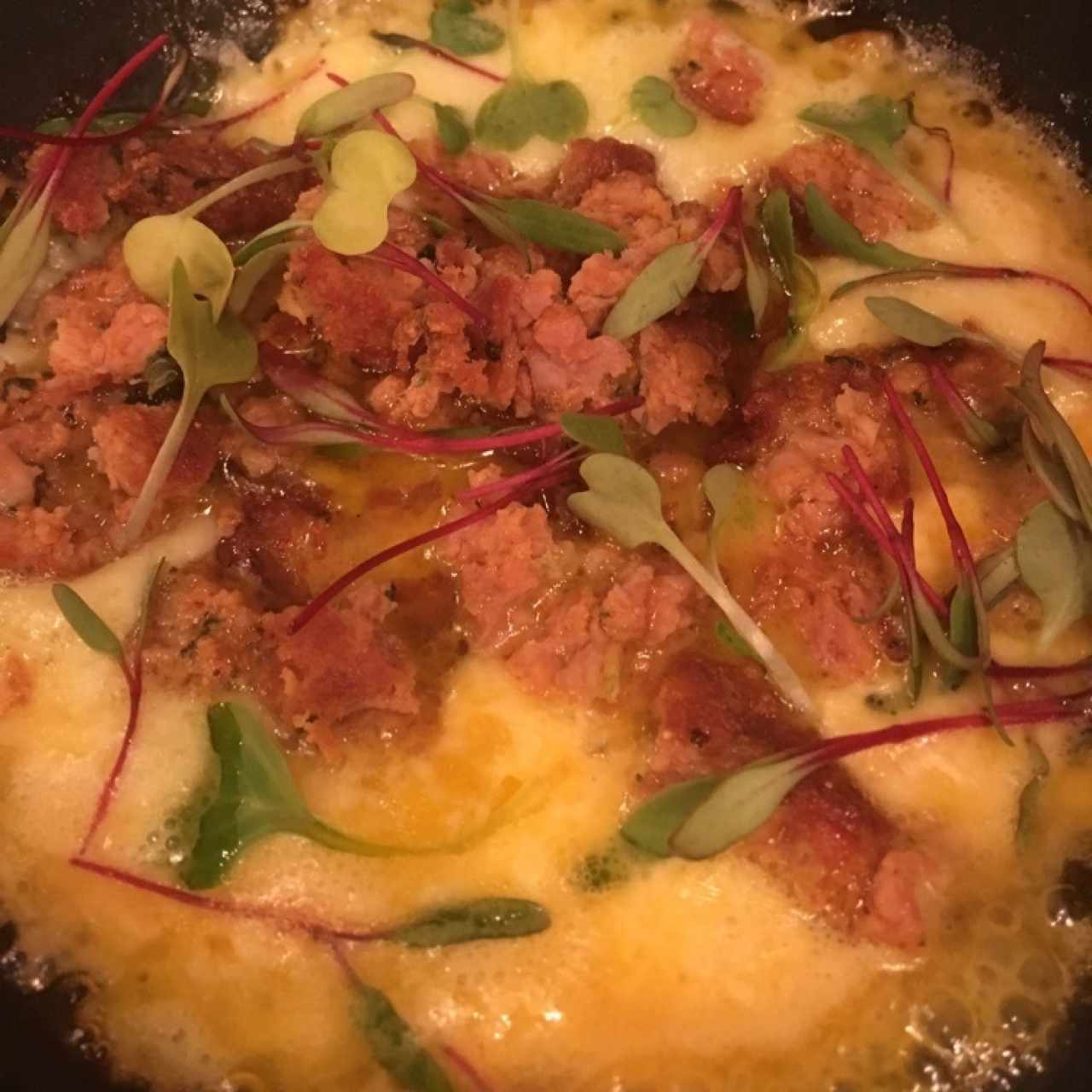 caldera de quedo fundido con chorizo!