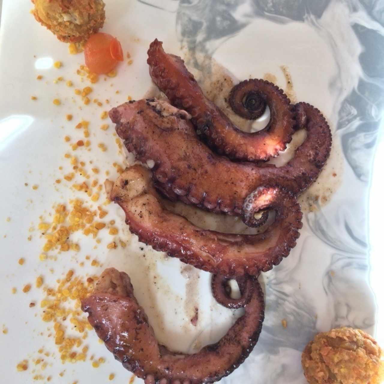 Pulpo en Crema de Arrechón del Chocó