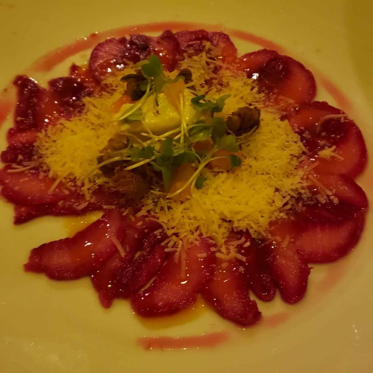Entradas - Carpaccio de Salmón