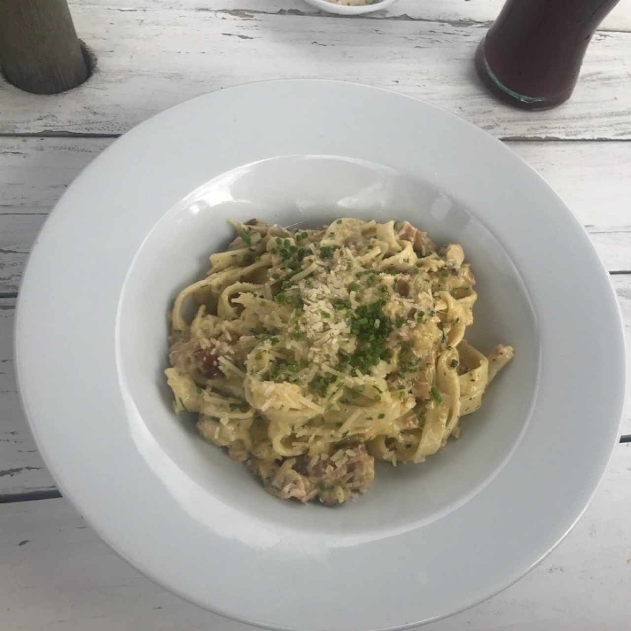 Fetuccine con pollo