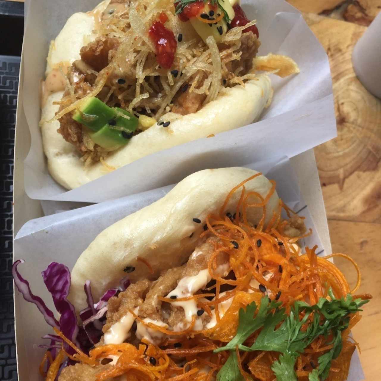 Bao de Pescado y Bao de calamares