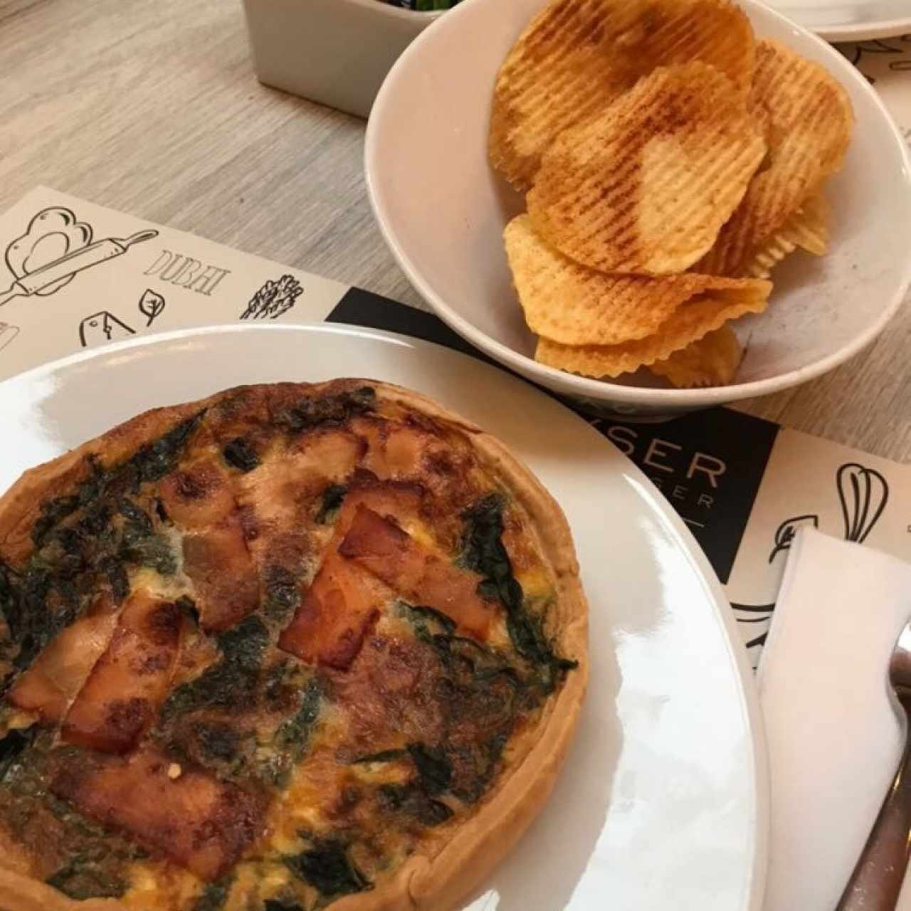 Quiche de salmón y espinaca