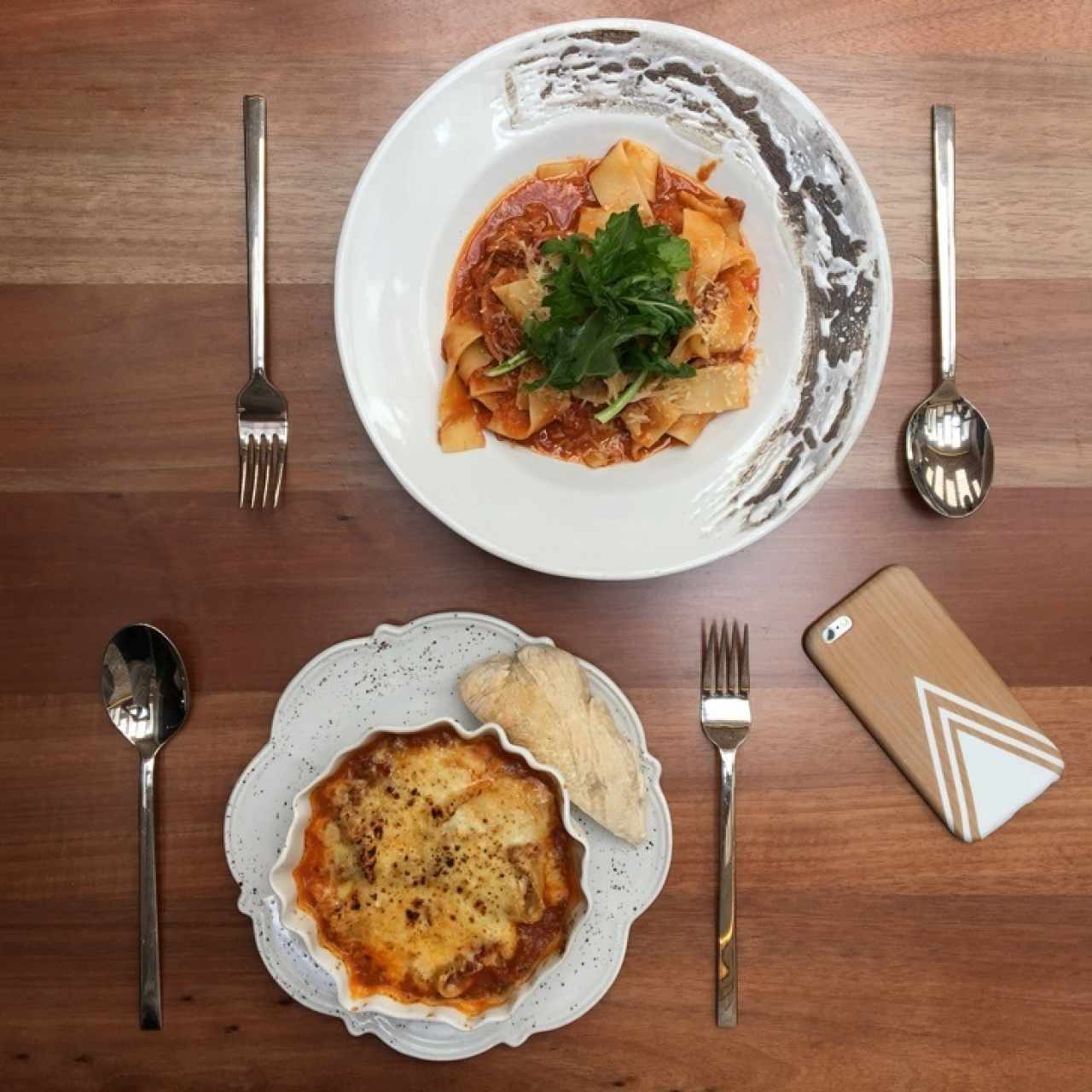 ragu de osobuco y sopa de lasagna