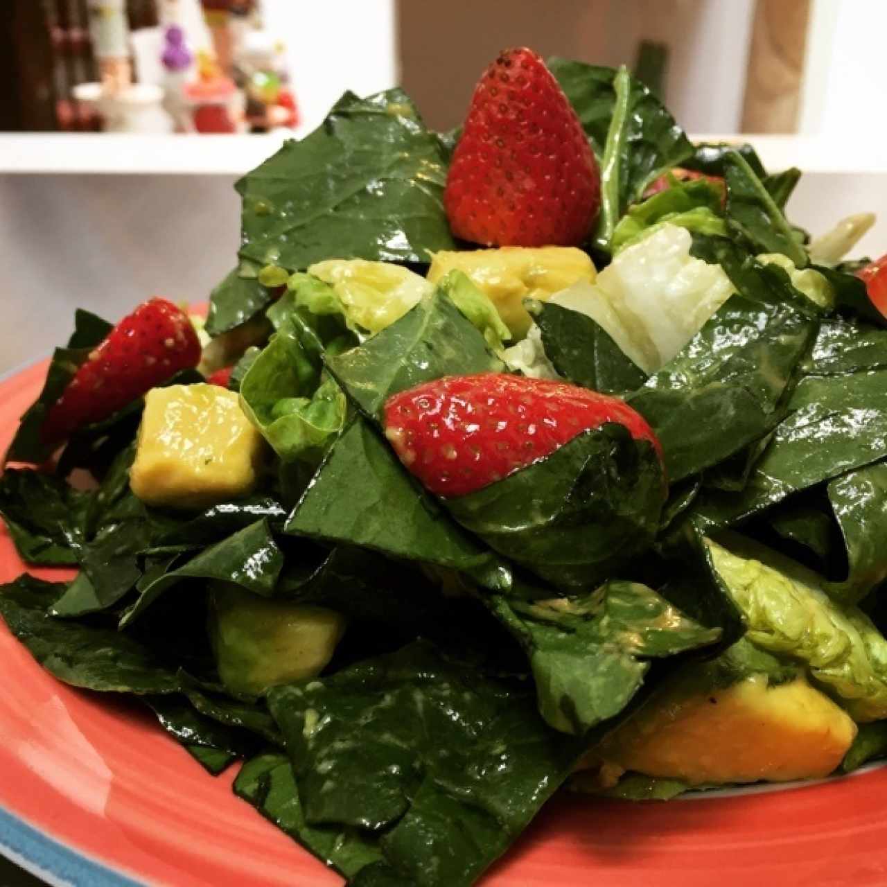 Ensalada de espinaca y fresas