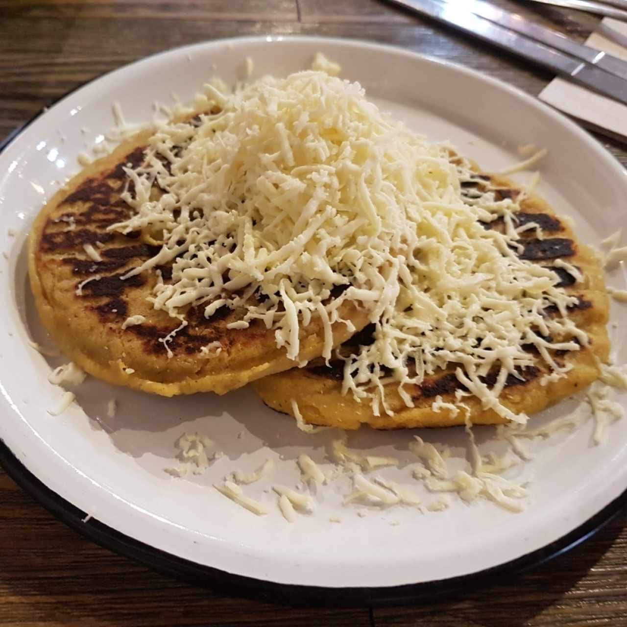 Arepa de plátano con queso