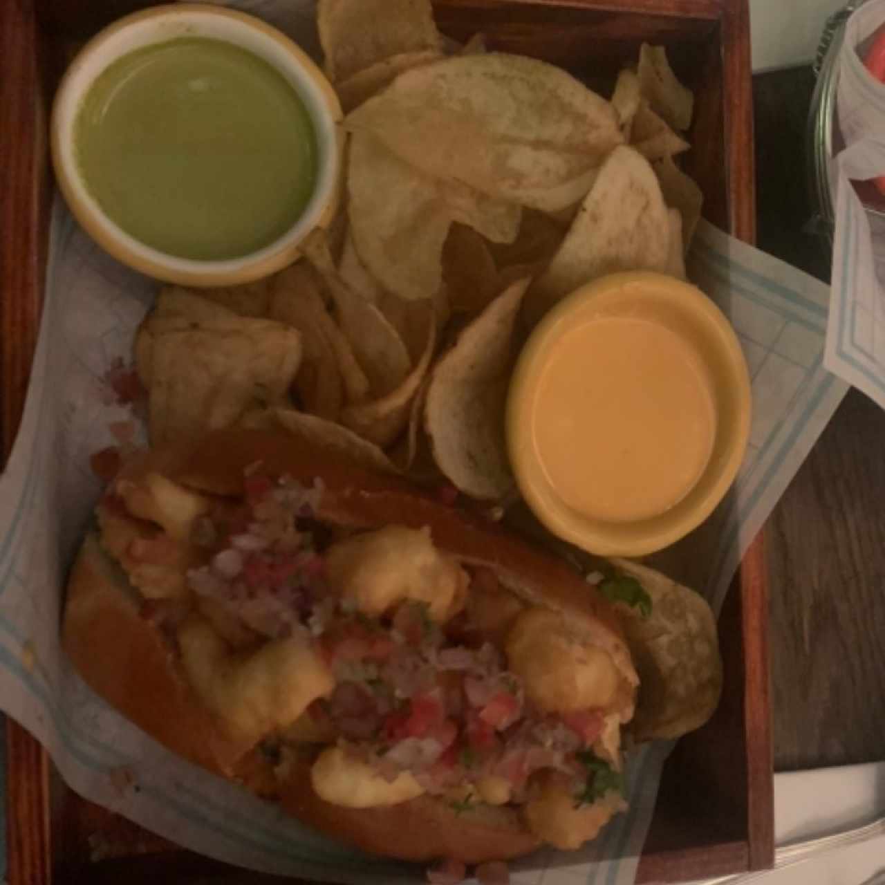 sándwich de camarón